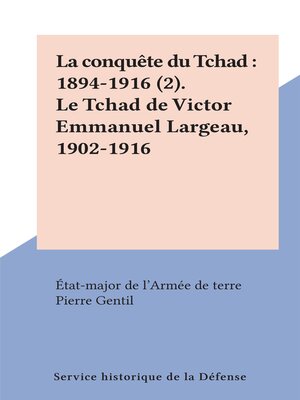 cover image of La conquête du Tchad